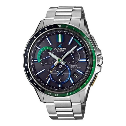CASIO Sports Green DialSilver Strap Mens GreenSilver Analog OCW-G1100-1A22021
