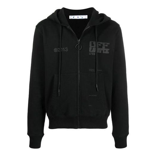 Off-White Men's SS21 Arrows Sweatshirt Slim Fit Black OMBE001S21FLE0031010
