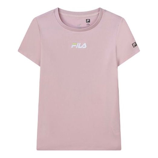 (WMNS) FILA Running Alphabet Logo Short Sleeve Pink A11W122104F-PK