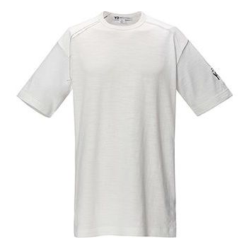 Men's Y-3 Round Neck Short Sleeve Beige Y31D4T00213