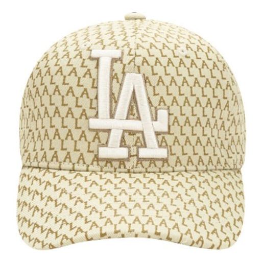 MLB Monogram Series Los Angeles Dodgers Adjustable LA Baseball Cap Beige 32CPFB941-07B