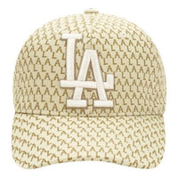 MLB Monogram Series Los Angeles Dodgers Adjustable LA Baseball Cap Beige 32CPFB941-07B