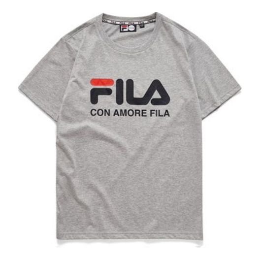 Men's FILA FUSION Short Sleeve 2019 Sports Gray T-Shirt T51M929150FMG