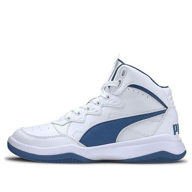 PUMA Rebound Playoff SL (Big Kids) Mid White/Blue 370933-04