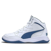 PUMA Rebound Playoff SL (Big Kids) Mid White/Blue 370933-04