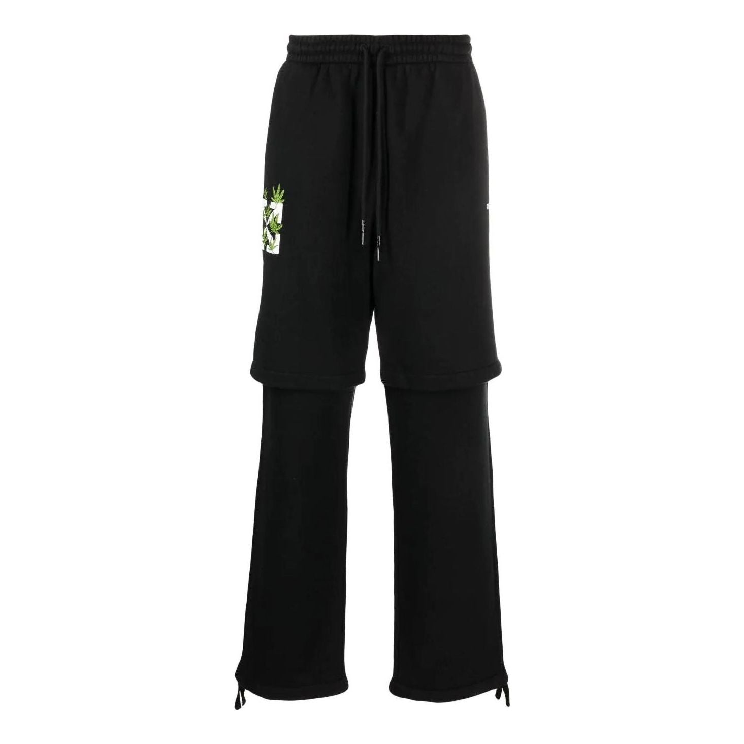 Men's Off-White FW22 Arrow Printing Casual Pants/Trousers Black OMCH047S22FLE0021055