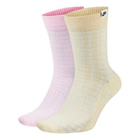 Nike Unisex Sportswear Snkr Sox Socks 2 Packs Pink/Yellow CK5590-902