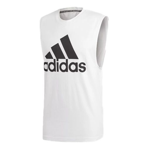 Men's adidas Sports Stylish Round Neck White Vest DQ1458