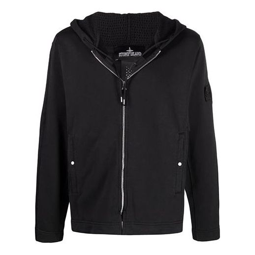 STONE ISLAND Shadow Project Mesh Panel Hoodie 'Black' 761960119-V0029