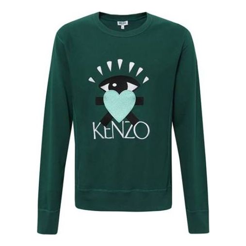 KENZO Love Large Eye Embroidered Pattern Sweatshirt 'Green' F965SW3124X4-53