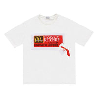 Travis Scott Cactus Jack x Mcdonald Crossover fries Printing Short Sleeve Unisex White TC-16