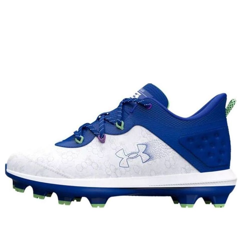 (GS) Under Armour Harper 8 TPU Jr. Baseball Cleats 'Blue White' 3026595-400
