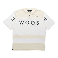 Nike Sportswear Swoosh Logo Printing Contrasting Colors Loose Polo Shirt White DJ5370-110