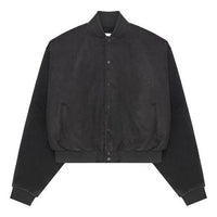 Fear of God PANELED VARSITY Jacket Suede Black FOG-FW19-60