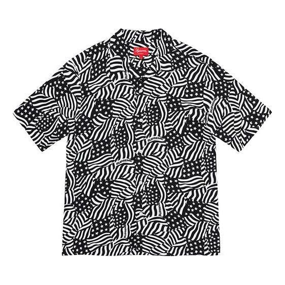 Supreme Flags Rayon S/S Shirt 'Black White' SUP-SS20-7500