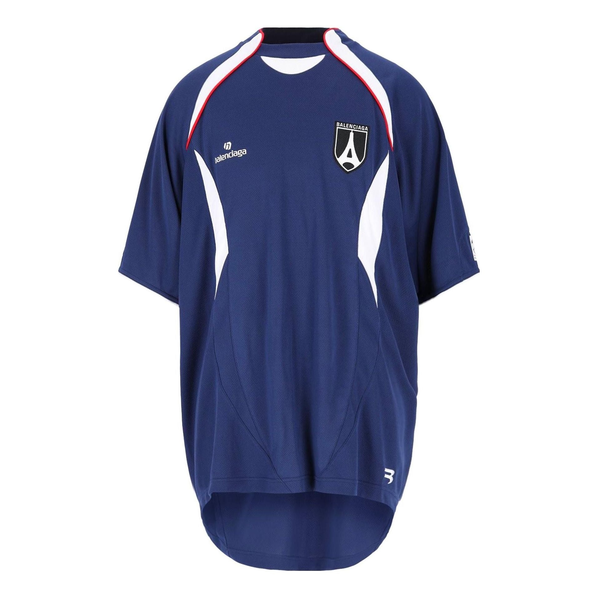 Balenciaga Soccer T-shirt Oversized 'Blue' 641664TJV054482