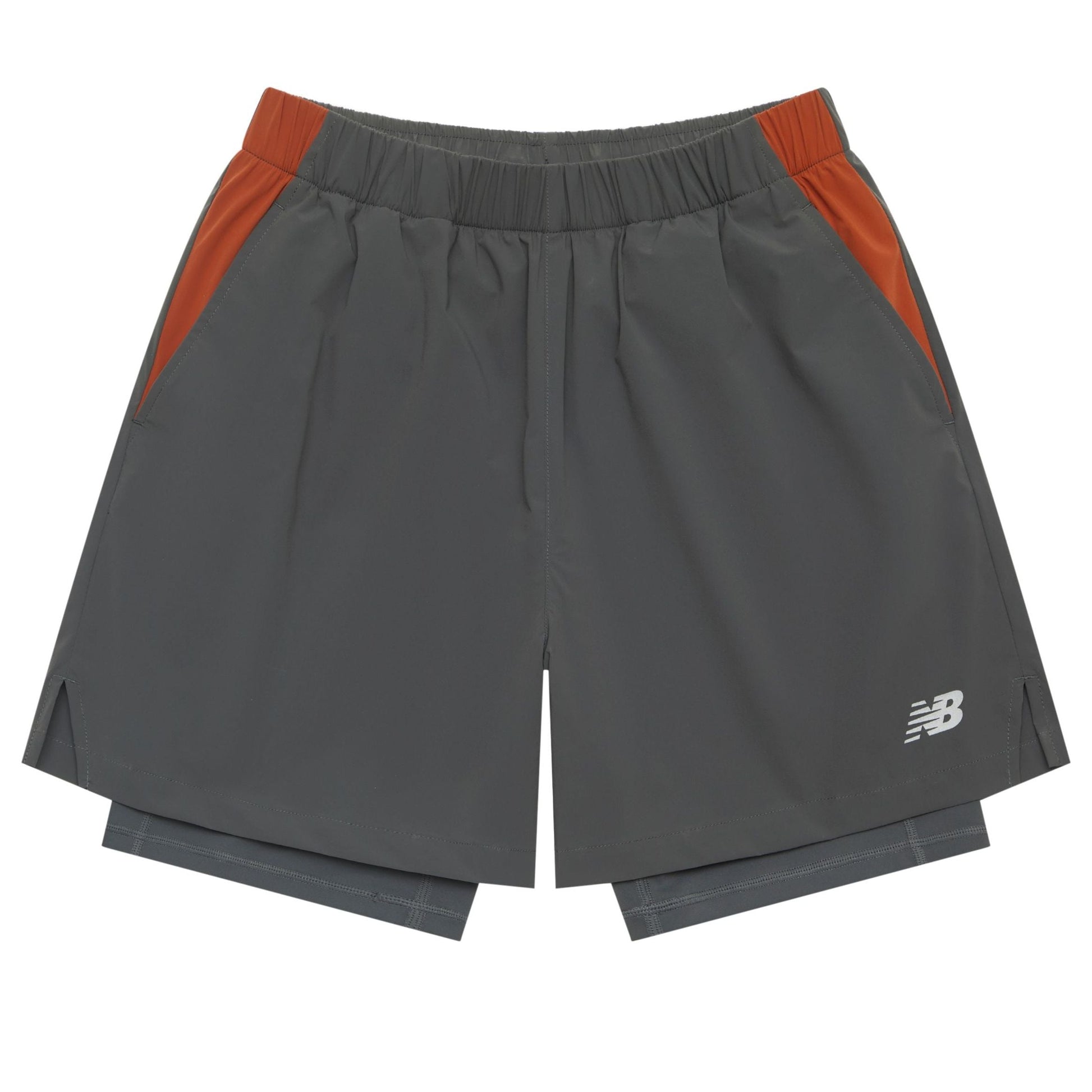 New Balance NB Logo 2 In 1 Short Asia Sizing 'Dark Grey' NVE25121-CHL
