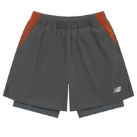New Balance NB Logo 2 In 1 Short Asia Sizing 'Dark Grey' NVE25121-CHL