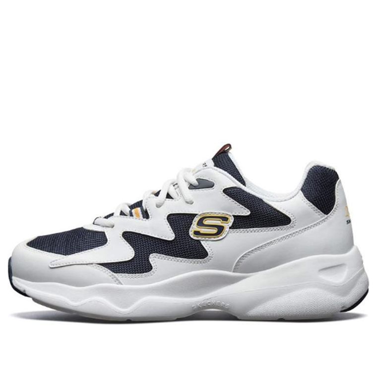 Skechers D'Lites Airy Low Running Shoes White/Blue 999090-WBLY