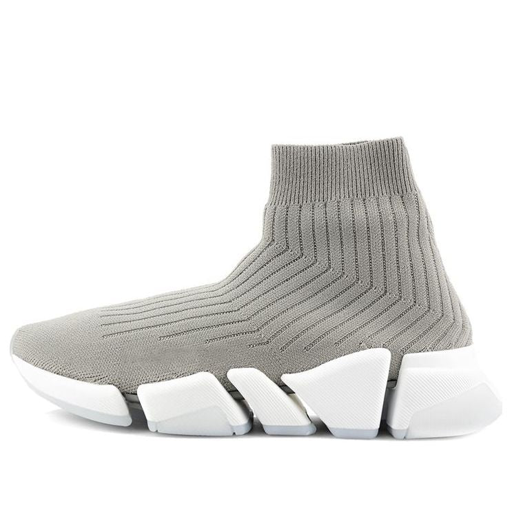 (WMNS) Balenciaga Speed 2.0 Trainers 'Rib-Knit Light Grey' 654045W2D811391