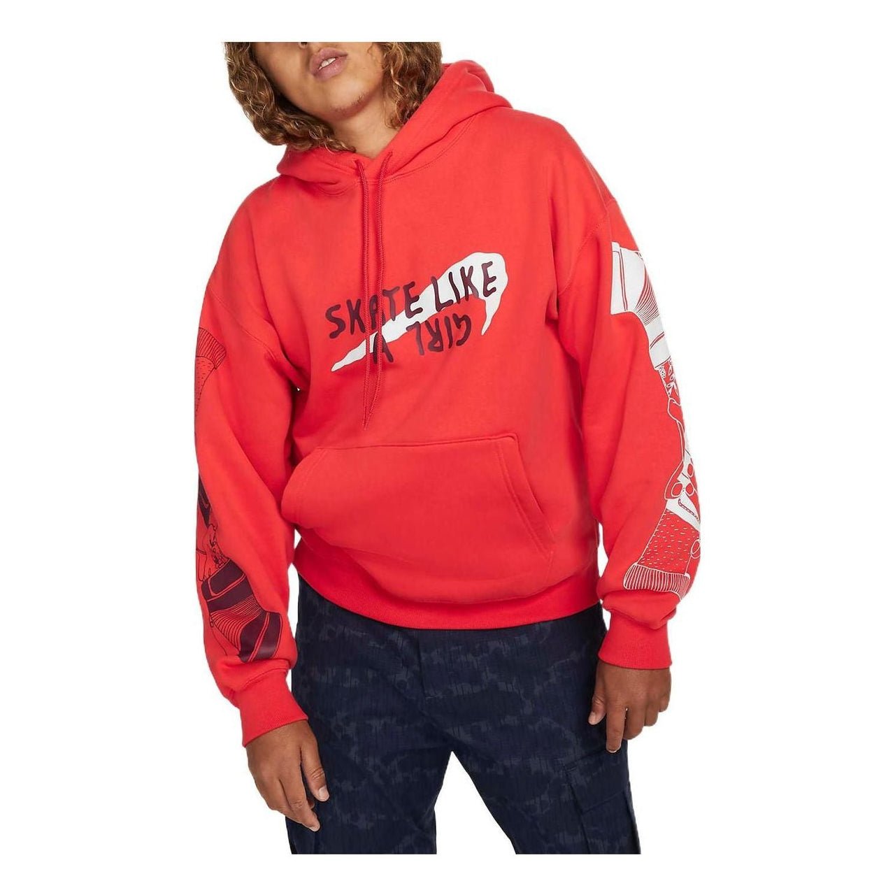 Nike Skate like a girl graphic hoodie 'Red' DQ7305-696