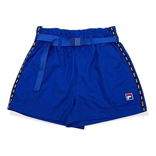 (WMNS) FILA FUSION Alphabet Belt Blue Shorts T11W032801F-BU