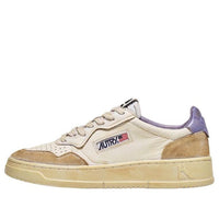 (WMNS) Autry Medalist Super Vintage Leather Low Sneakers 'White Black Tan Purple' AVLW-YL04