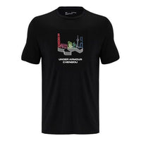 Men's Under Armour Casual Breathable Printing Training Sports Short Sleeve Black 1371051-001