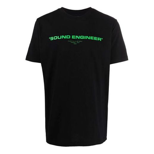 Off-White FW21 Alphabet Printing Pattern Short Sleeve Ordinary Version Black OMAA027G21JER0021059