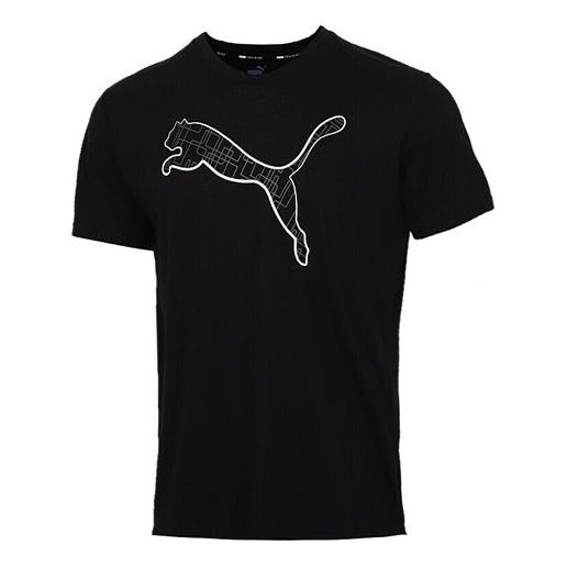 PUMA logo Loose Short Sleeve TEE Black 519025-07
