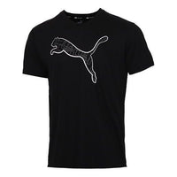 PUMA logo Loose Short Sleeve TEE Black 519025-07