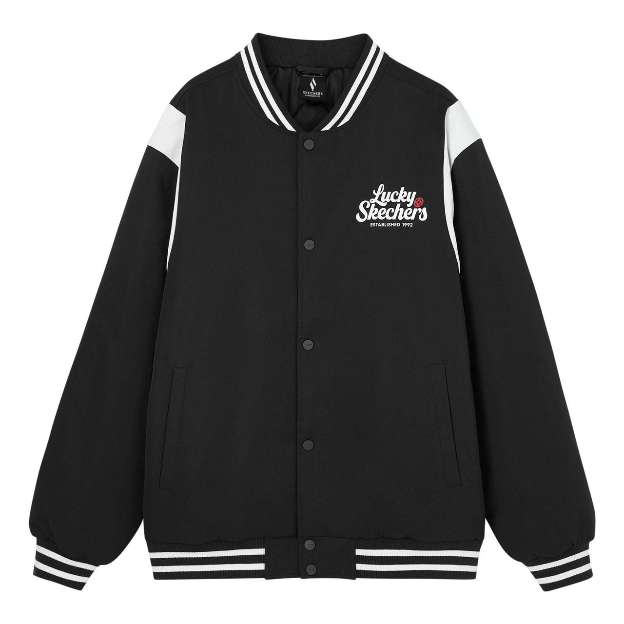 Skechers Quilted Jacket 'Black White' L124U054-0018