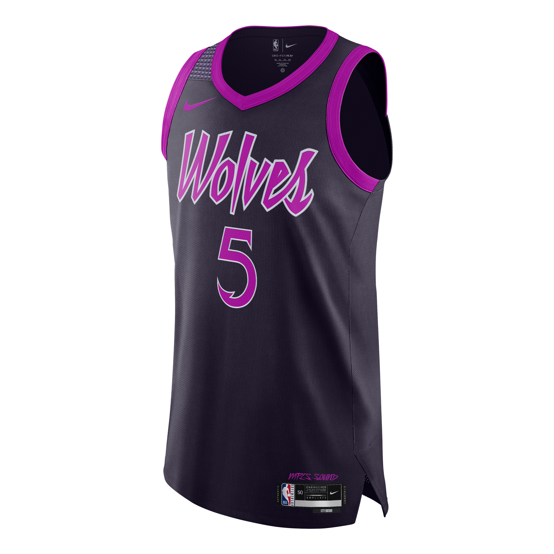 Nike Anthony Edwards Minnesota Timberwolves City Edition NBA Authentic Jersey 'Purple Dynasty' HM6114-526