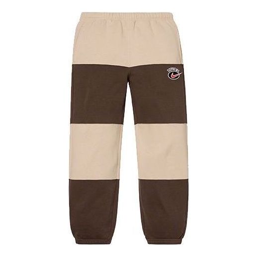 Supreme x Nike Stripe Sweatpants 'Brown Tan' SUP-SS19-10151