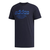 adidas M Sprnkl Logo T logo Printing Round Neck Breathable Short Sleeve Blue FM6245