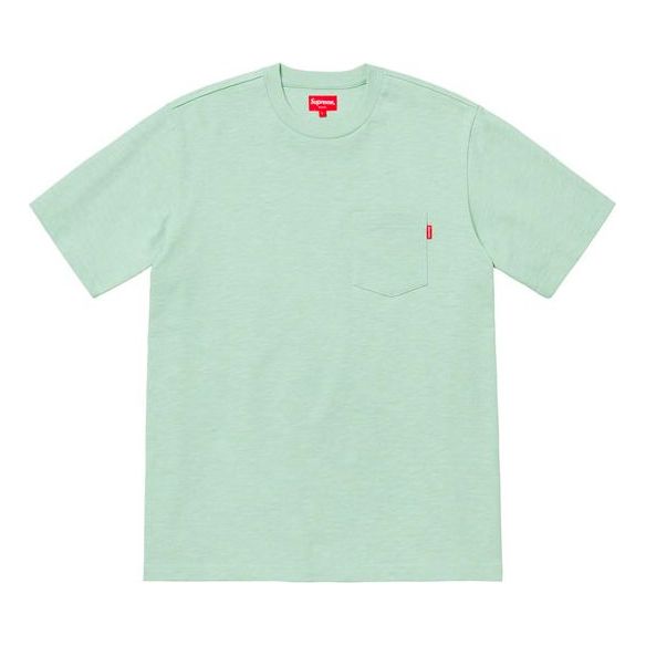 Supreme SS19 S/S Pocket Tee Seafoam Short Sleeve Unisex Green T-Shirt SUP-SS19-109