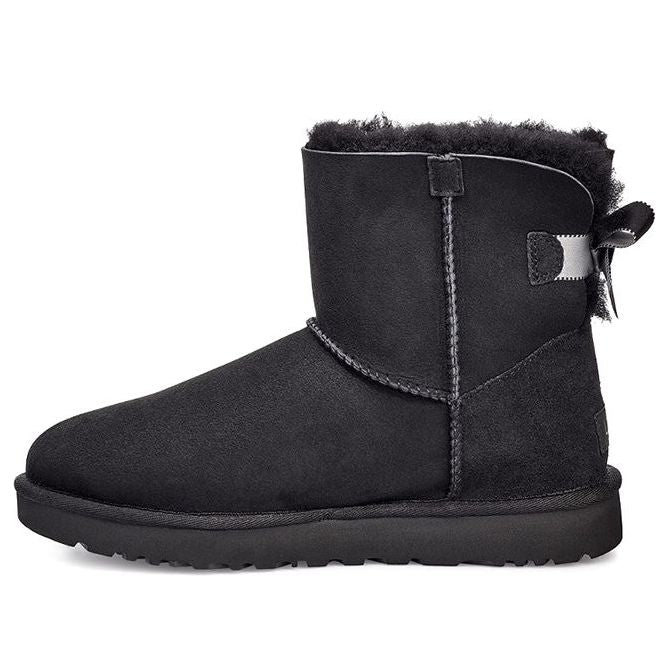 (WMNS) UGG W Mini Bailey Bow II Shimmer Black 1102938-BLK