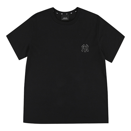 MLB New York Yankees Small Label Embroidered Athleisure Casual Sports Short Sleeve Unisex Black 31TSZ1941-50L