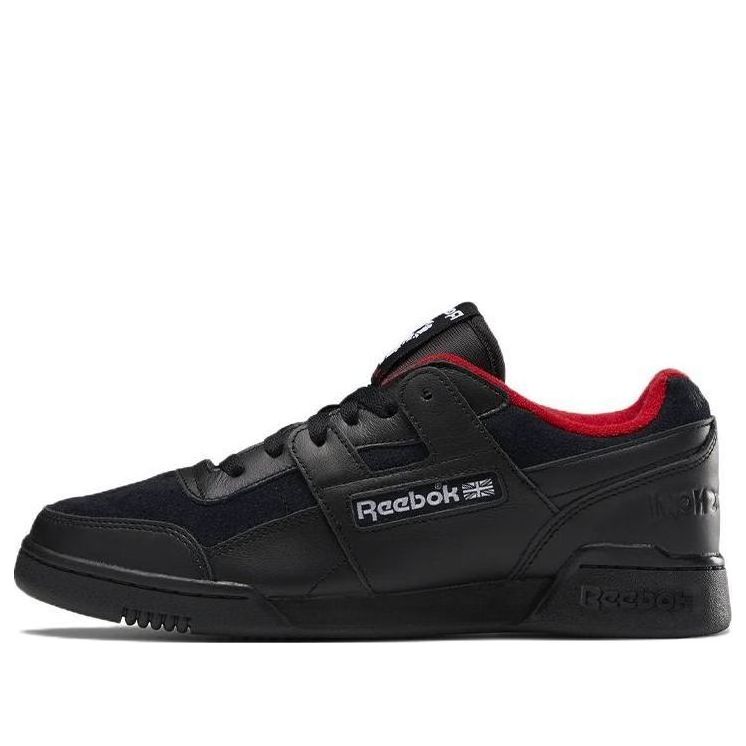 Reebok Workout Plus Casual Skateboarding Shoes 'Black Red' GZ3817