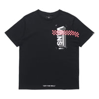 Men's Vans Logo Printing Round Neck Short Sleeve Black VN0A4P43BLK
