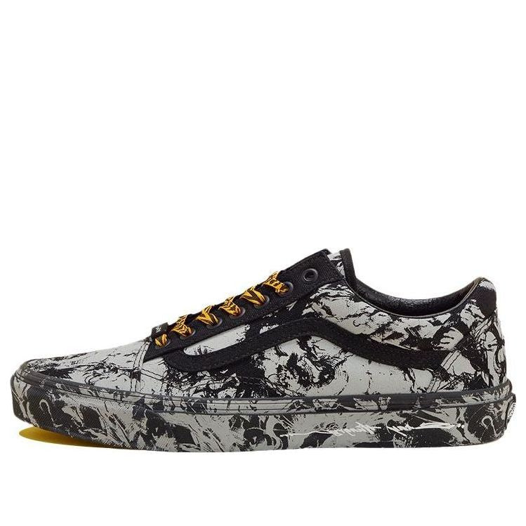 HuaTunan x Vans Unisex Old Skool Low-Top Sneakers Black/White VN0A3WKTN42