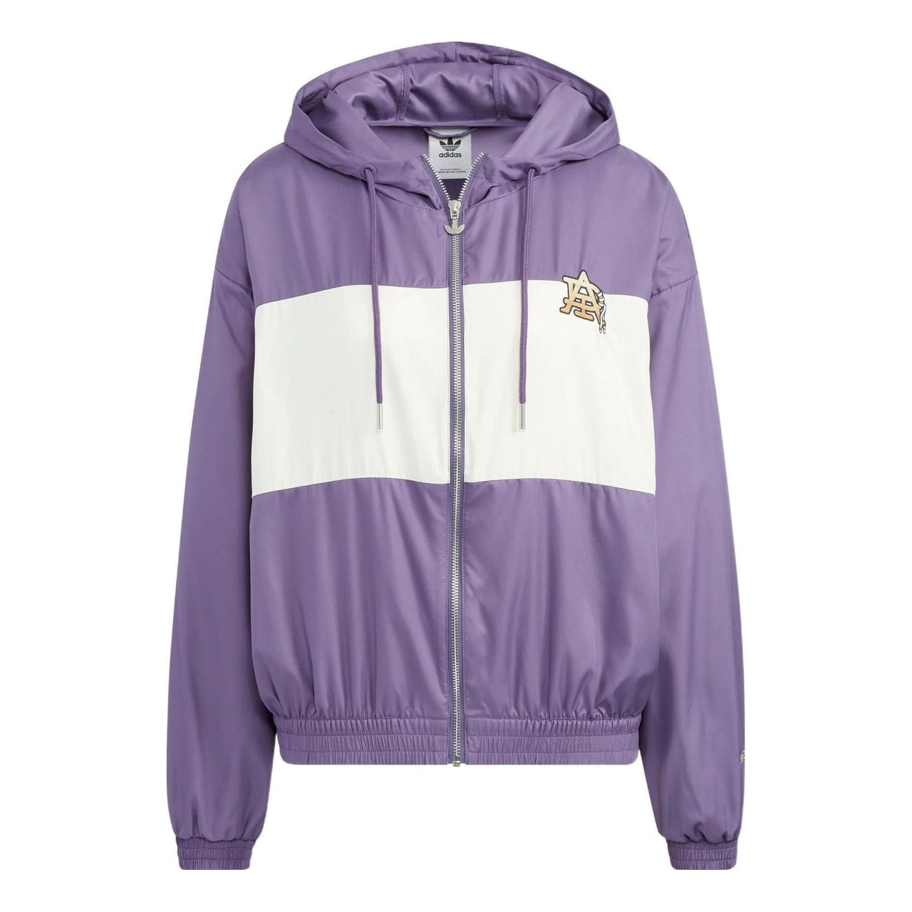 (WMNS) adidas Modern Collegiate Windbreaker Jacket Asia Sizing 'Purple White' HS1934