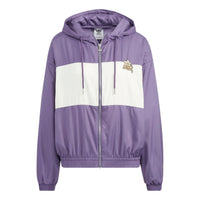 (WMNS) adidas Modern Collegiate Windbreaker Jacket Asia Sizing 'Purple White' HS1934