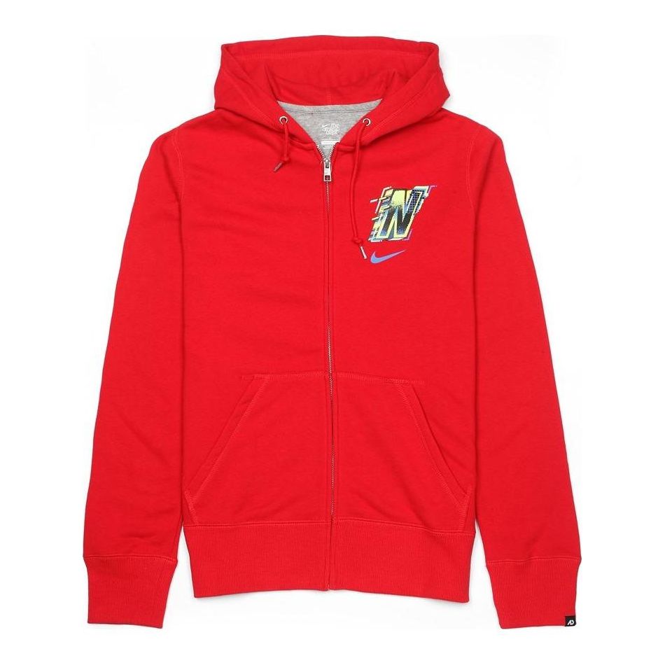 Nike Logo Full Zip Hoodie 'Red' 438740-611