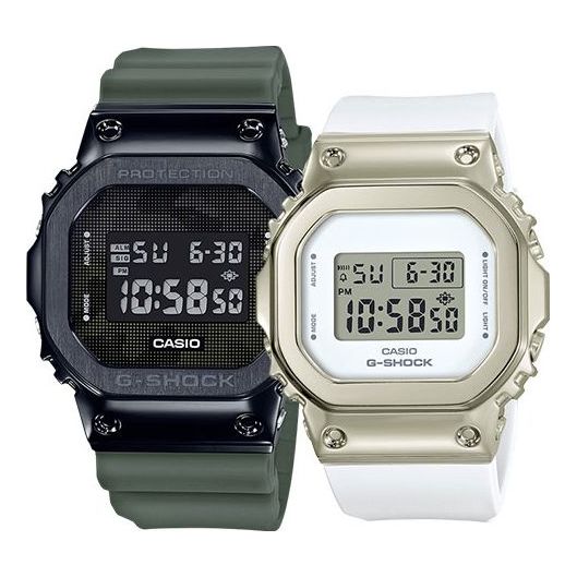CASIO G-Shock Digital 'White' GM-S5600G-7PR&GM-5600B-3PR