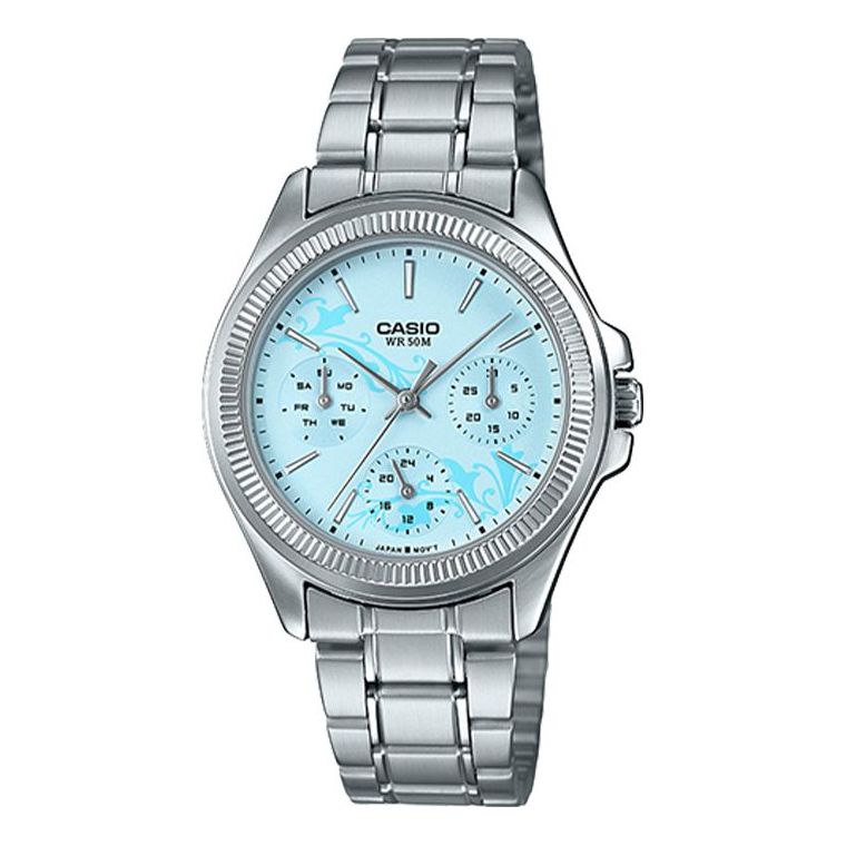 CASIO Stainless Steel Strap SilverBlue Analog LTP-2088D-2A2