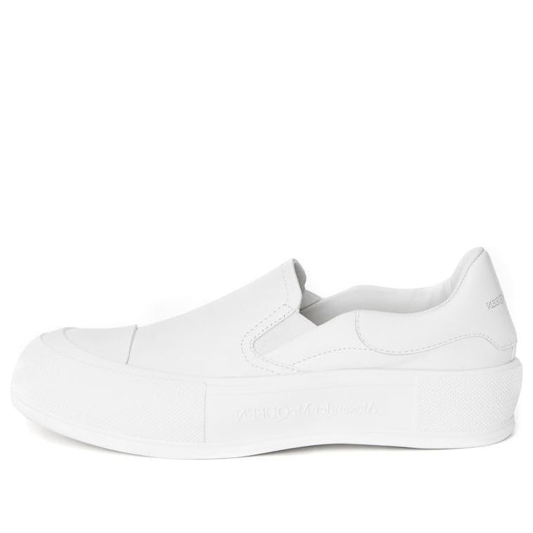 (WMNS) Alexander McQueen Deck Skate Plimsoll 'Optic White' 654592WHZT89065