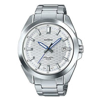 Men's CASIO Date Display Watch Stainless Steel Strap Silver Dial MTP-E400d-7AV Analog Mens MTP-E400D-7AV