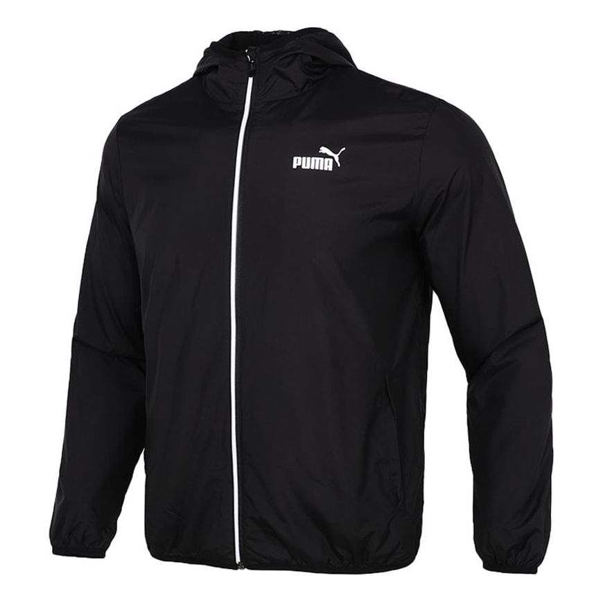 PUMA Sports Training Woven hooded Logo Jacket Black 846317-01