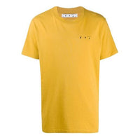 Off-White Printing Round Neck Short Sleeve Yellow OMAA027F20FAB0081610
